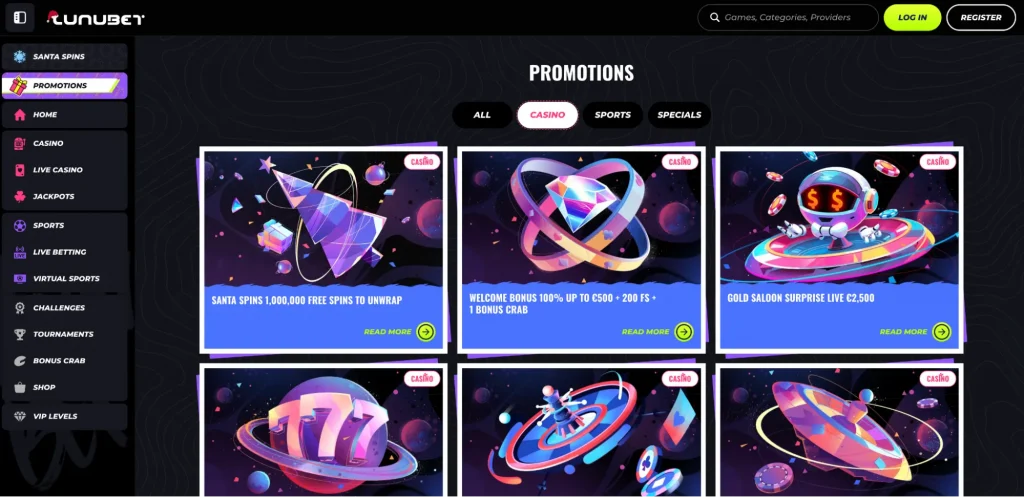 Current casino offers