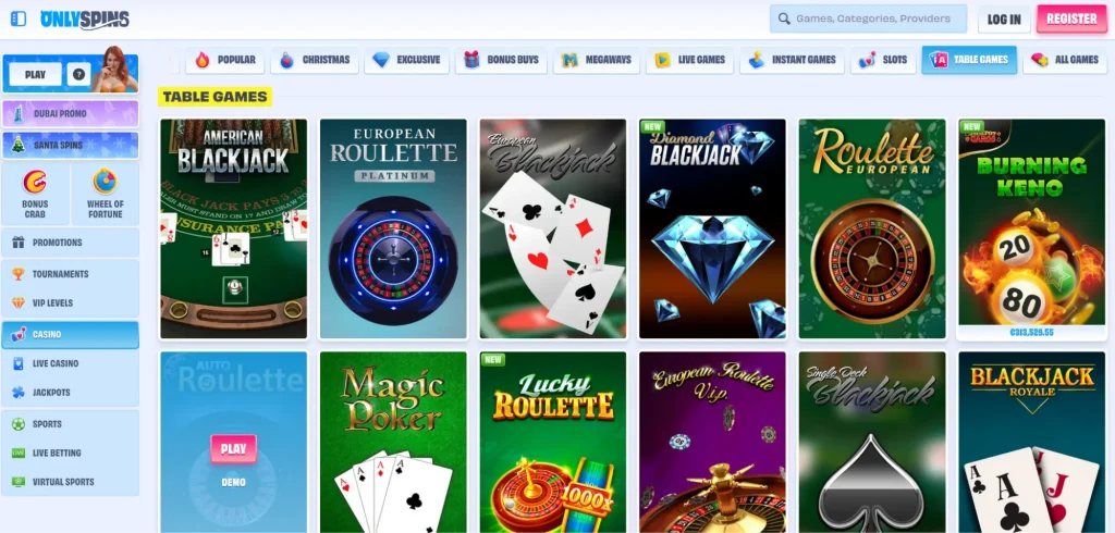Virtual card games and roulette tables