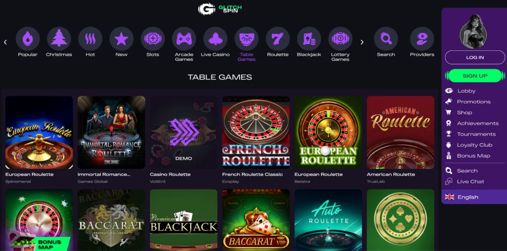 Virtual roulette and card games