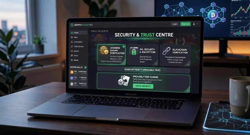 crypto casino security with blockchain protection and cryptocurrency payments