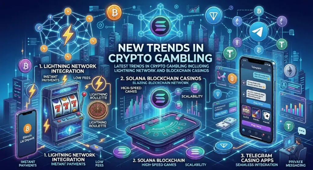 latest trends in crypto gambling including lightning network and blockchain casinos