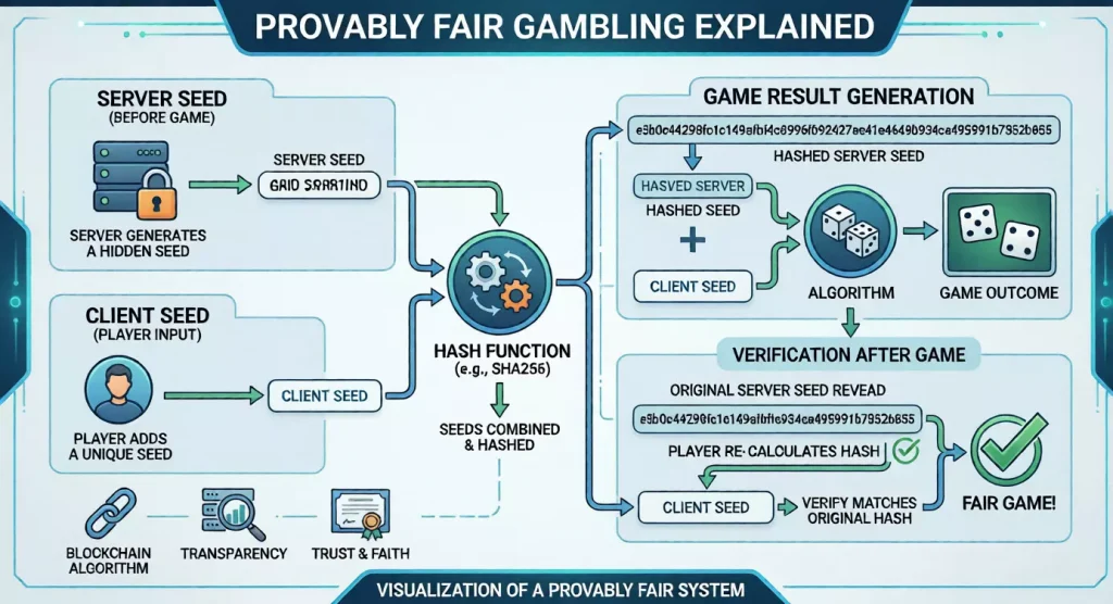 how to verify a crypto casino license reputation and provably fair system